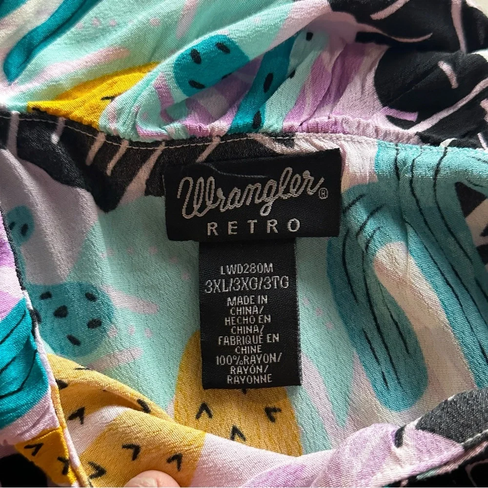 NWT Wrangler Retro One Shoulder, Bright Aztec Print Dress, Women’s Plus Size 3X - Picture 7 of 7